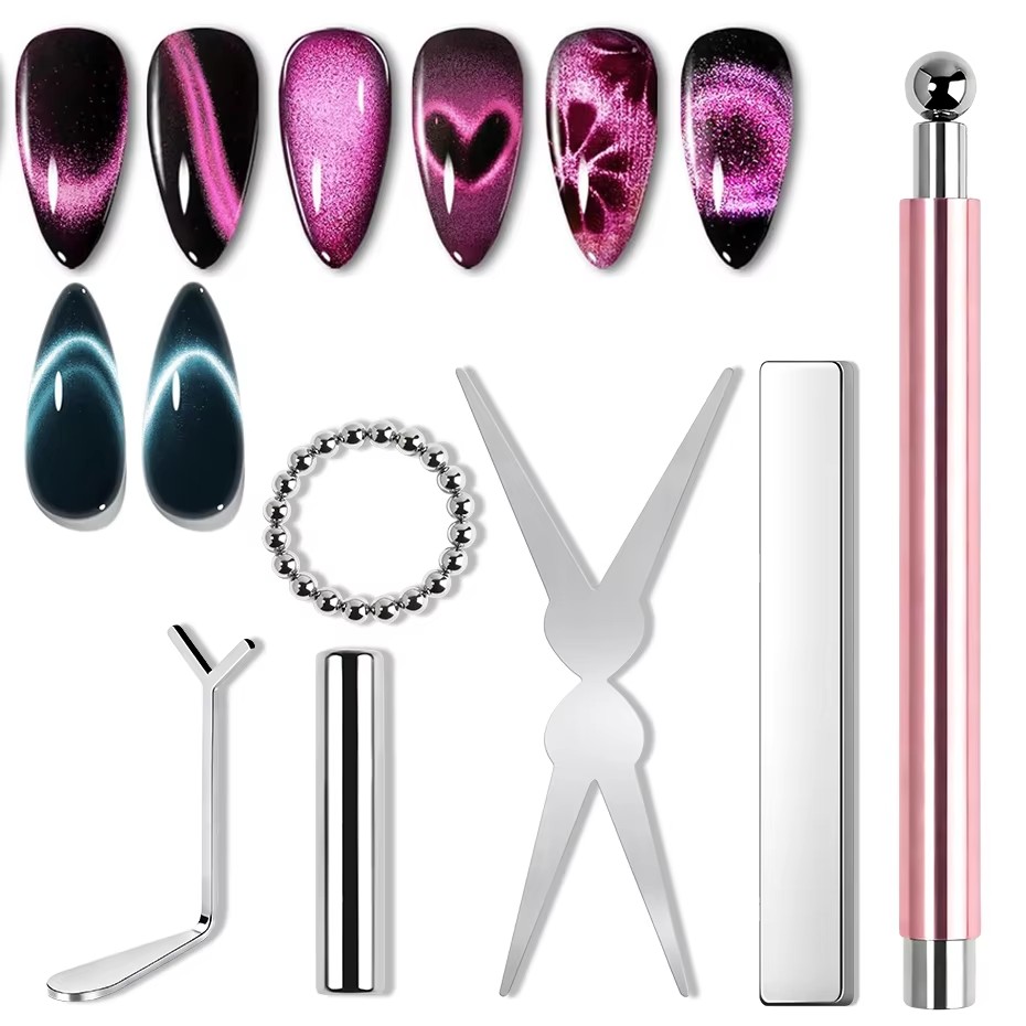 Sanding Stick Set - 1/6 stuks Cat Eye Nagelmagneet Set