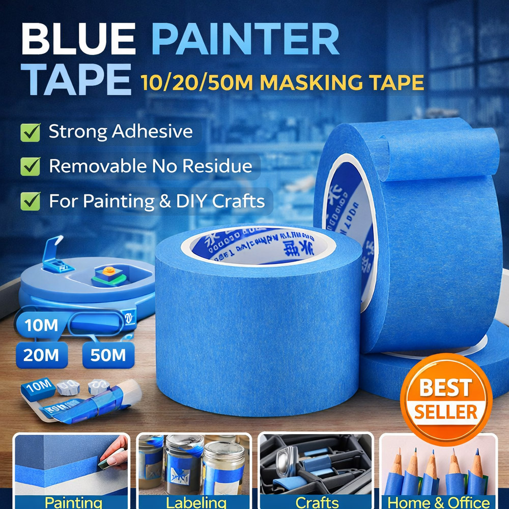 Model Kit Paint Remover - Blauwe Schilderstape 10/20/50M Afplaktape Sterk Klevende