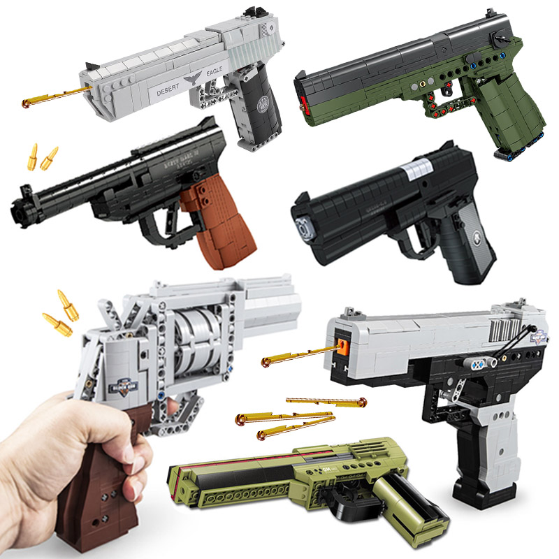 Model Kit Revolver - Militaire WW2 Desert Eagle Revolving Pistool