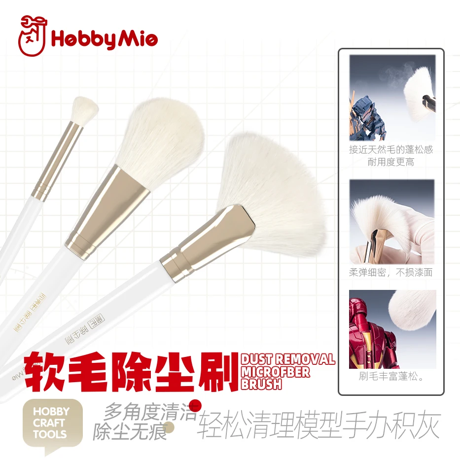 Model Kit Paint Remover - HOBBY MIO Stofverwijderingsborstel Model Garage Kit