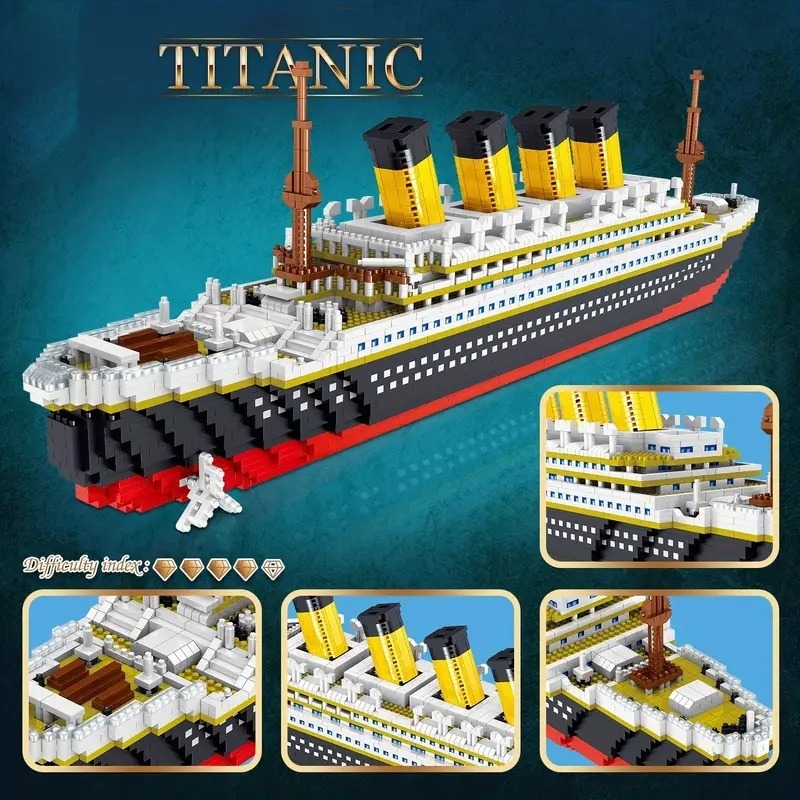 Model Kit Titanic - Titanic Micro Bouwstenen DIY Gemonteerd Bootmodel
