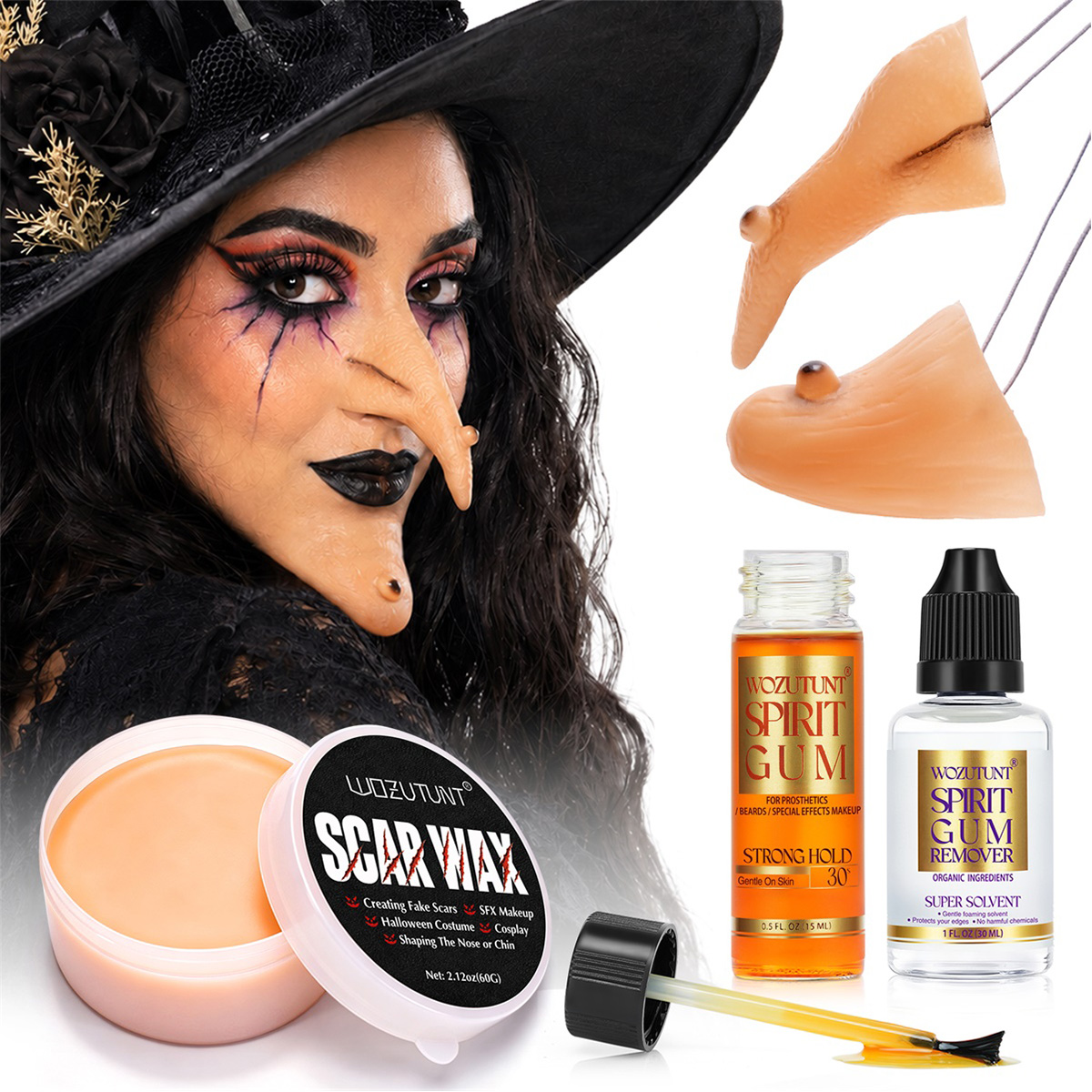 Model Kit Paint Remover - Halloween Make-up Kit Littekenwas met Spirit