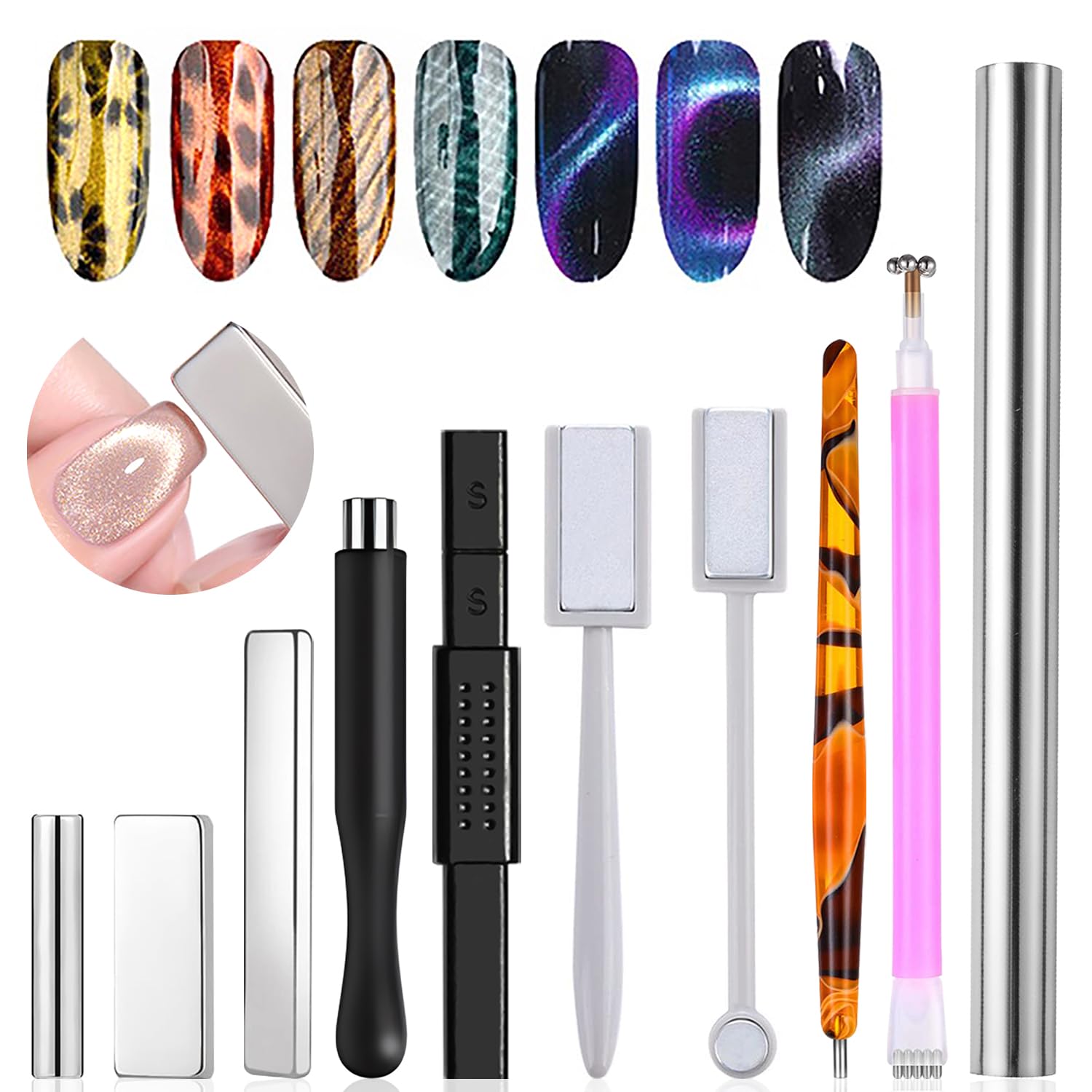 Sanding Stick Set - 10 stuks Cat Eye magneetset nagelkunst