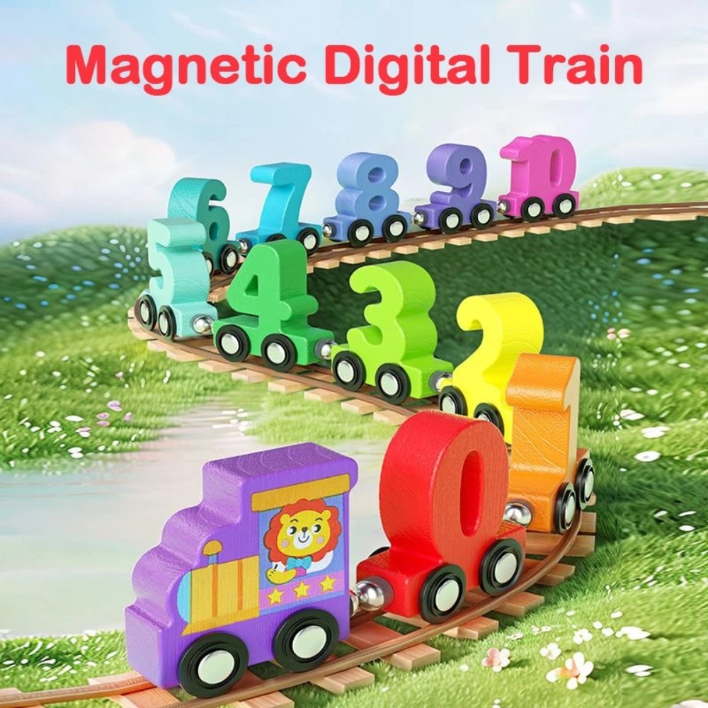 Model Kit Train - 1set 0-10 Nummer Digitale Treinspeelgoed Kleurrijk