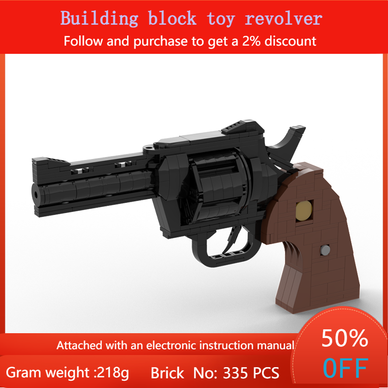 Model Kit Revolver - Bouwsteenspeelgoedmodel Revolver 335 Onderdelen MOC Display