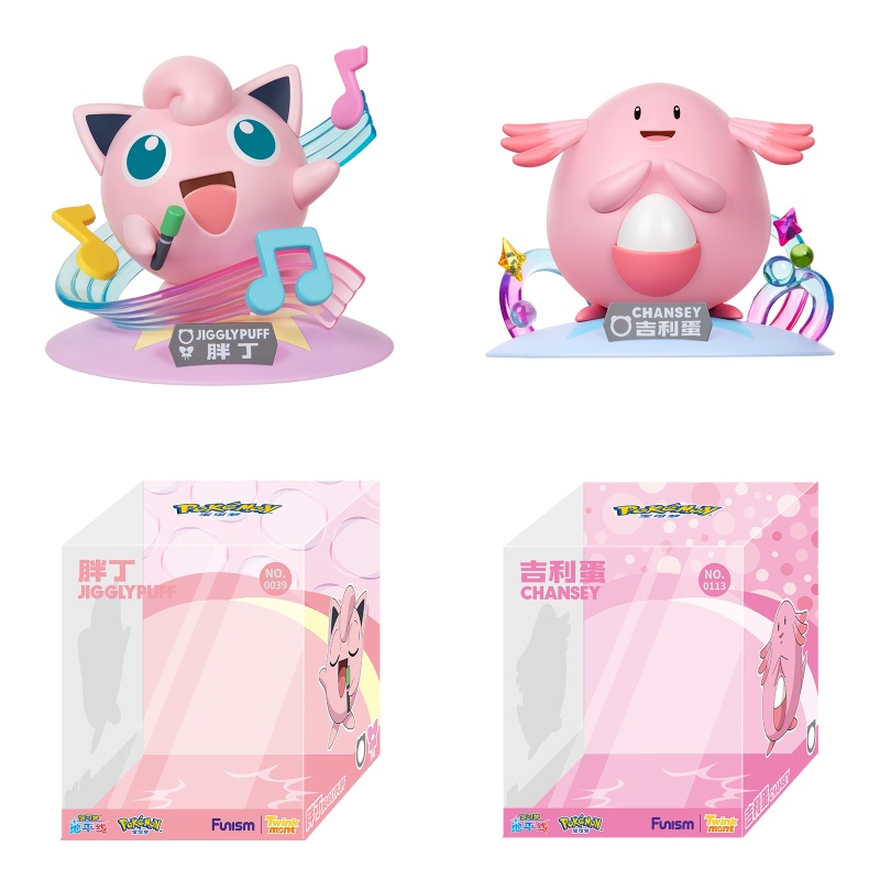 Model Kit Pokemon - Originele echte Pokemon Anime-actiefiguren Jigglypuff Chansey