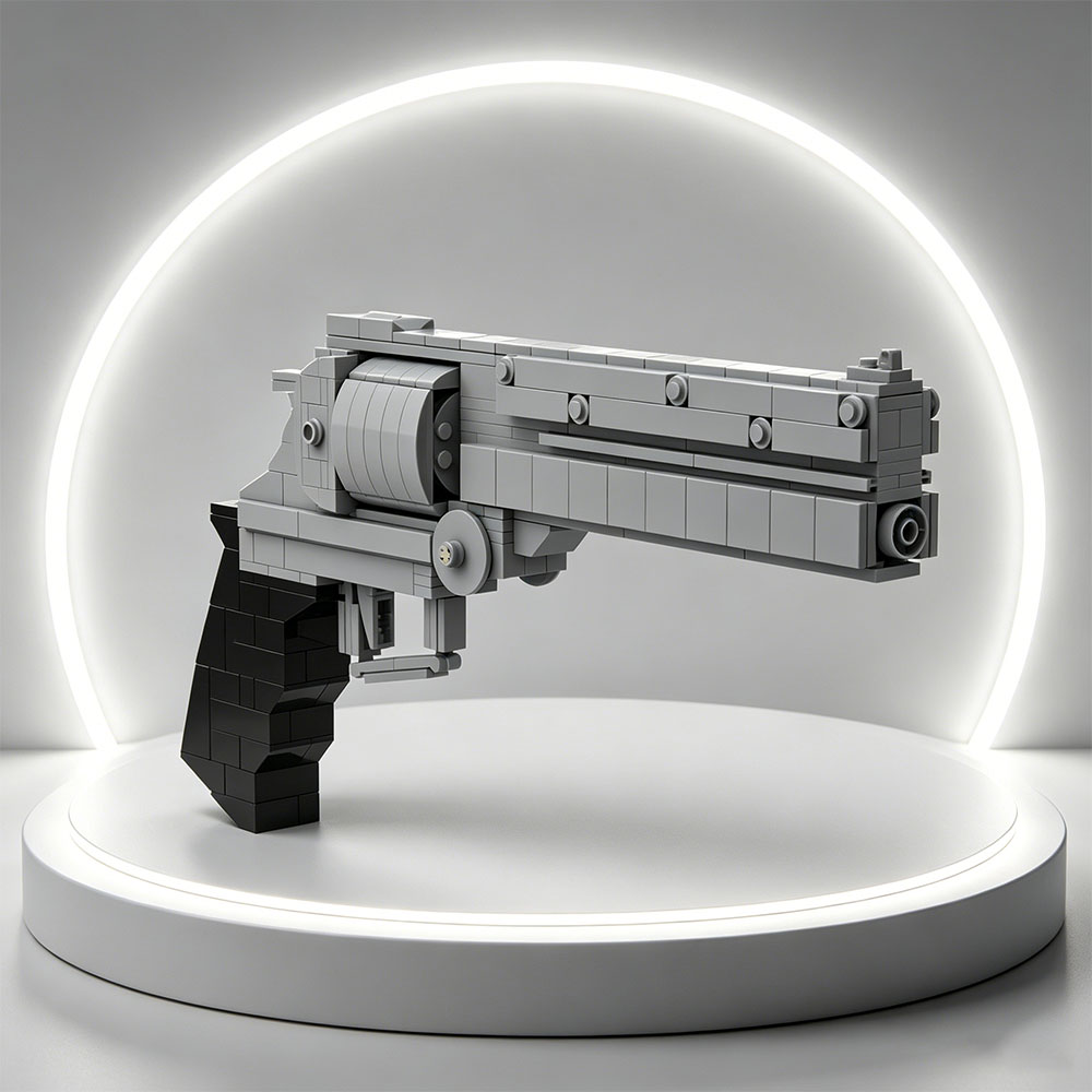 MOC Bouwstenen Klein Deeltjesp - Model Kit Revolver recensie en prijs